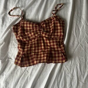 Plaid Spaghetti Strap Top
